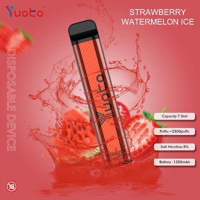 Μπαταρία 2500 ριπές μίας χρήσης Vape Yuoto 23 7ML 1200mAh πάγος καρπουζιών γεύσεων