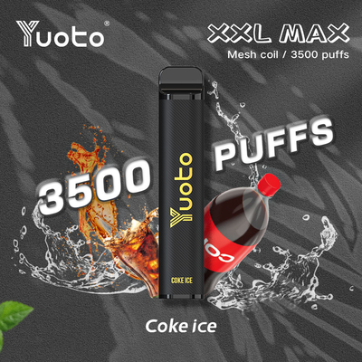 Χονδρικό MSDS 3500puffs Μιας χρήσης Στυλό Vape 2022 New Design Coil Mesh Vaporizer μιας χρήσης 14ml E-Liquid Coke Ice