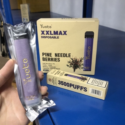 Το εργοστάσιο νέο Yuoto XXL MAX 3500 ξεφυσά τις μίας χρήσης γεύσεις μούρων βελόνων πεύκων Vape