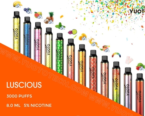 Καυτός πωλήσεων χονδρικός Vape μανδρών λοβών εκκινητών εξαρτήσεων μίας χρήσης Ε Vape Yuoto νόστιμος λοβός Vape τσιγάρων 3000 ριπών ηλεκτρονικός