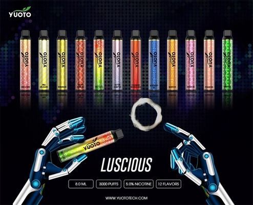 Μίας χρήσης νόστιμο ε vape τσιγάρο Yuoto vape 3000 ριπή πούρων λοβών 1350mAh μανδρών vapes 8ml shisha ριπών