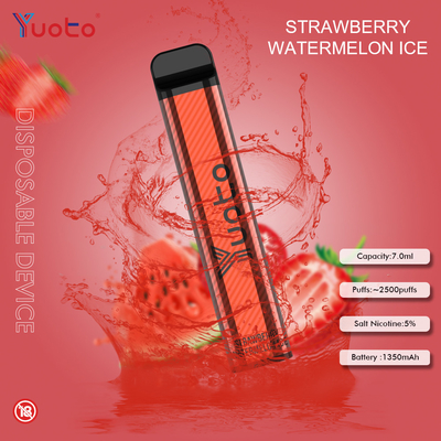 Yuoto 23 γεύσεις 7.0ML 2500 μίας χρήσης νικοτίνη μπαταριών 5% Vape 1200MAh ριπών