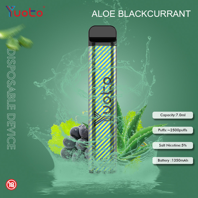Yuoto 23 γεύσεις 7.0ML 2500 μίας χρήσης νικοτίνη μπαταριών 5% Vape 1200MAh ριπών