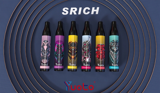 Αρχικό Yuoto το 2000 ξεφυσά τη μίας χρήσης μάνδρα Vape ε-τσιγάρων μπαταριών 850mAh χυμού σπειρών 6ml Ε πλέγματος Vape