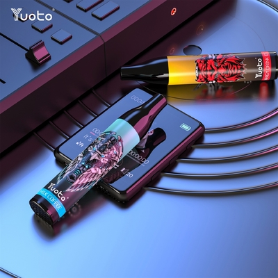 Αρχικό Yuoto το 2000 ξεφυσά τη μίας χρήσης μάνδρα Vape ε-τσιγάρων χυμού 850mAh σπειρών 6ml Ε πλέγματος vape Vape