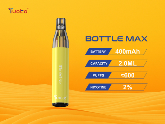 Ανώτατο 600puff 2.0ml Yuoto Tpd πιστοποιημένο προϊόν μίας χρήσης σπειρών πλέγματος γεύσης μπουκαλιών πολυ