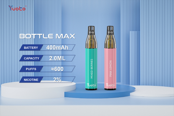 Ανώτατο 600puff 2.0ml Yuoto Tpd πιστοποιημένο προϊόν μίας χρήσης σπειρών πλέγματος γεύσης μπουκαλιών πολυ