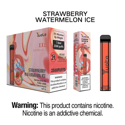 Yuoto Μίας χρήσης E Cig XXL 2500 ρουφηξιά Pop Best Pod Vape Strawberry Watermelon Ice 1200mAh 50mg