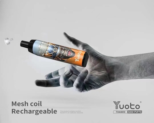 5000 υγρή 650mAh πλέγματος Vape Yuoto Θάνος ριπών μίας χρήσης μπαταρία 20 σπειρών 14ml Ε καυτές γεύσεις