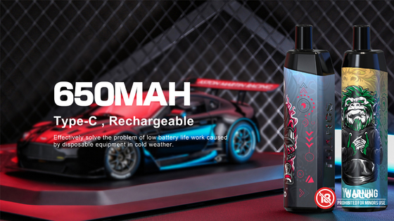 2022 New Arrival Ηλεκτρονικό τσιγάρο μιας χρήσης Vape 14ml E-Liquid 650mAh Μπαταρία Grape Ice για διανομείς Puff