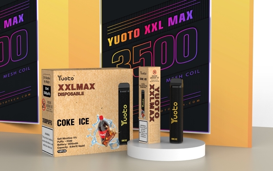 Γνήσια Yuoto vape pod XXL MAX 3500 Puffs E Γεύσεις πάγου κοκ από τσιγάρο