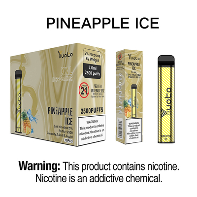Yuoto Disposable Vape Pen Device 2500 Puffs best ecig μιας χρήσης 2022 pineapple Ice 7ml