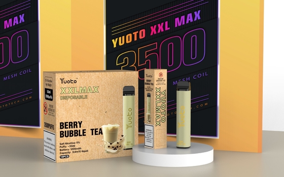 3500 ρουφηξιές Yuoto XXL MAX κιτ ατμού μίας χρήσης με δικτυωτό πηνίο γεύσεις φράουλας