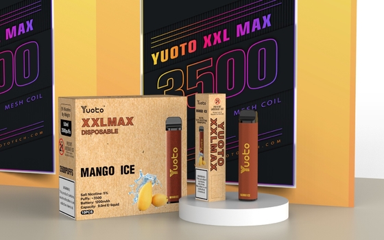 άρωμα καρπούζι Yuoto xxl Max 3500 Puffs Vaporizer μιας χρήσης Mesh Coils Δερμάτινη επιφάνεια 9ml