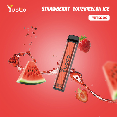 Watermelon Ice Vape μιας χρήσης Yuoto XXL 2500 Puffs E τσιγάρο με 7ml E-Liquid μπαταρία 1200mAh