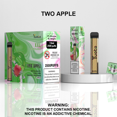 2500 Puffs Μίας χρήσης Vape Pod Peach Flavor Yuoto XXL Coil 7ml Ejuice 1200mAh Battery from China Factory