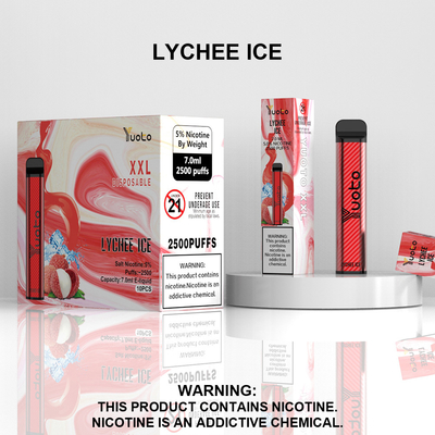Yuoto XXL 2500 Puffs μίας χρήσης στυλό Vape Lychee ice with 7ml E-Liquid Γρήγορη αποστολή Ντουμπάι