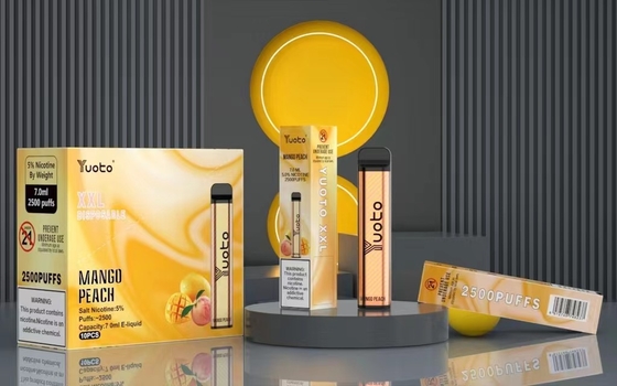 Μίας χρήσης Vape Pod 2500 Puffs Banana Flavor Yuoto XXL 7.0ml Ejuice 1200mAh Battery Bulking China Factory