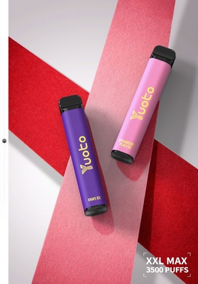 ακτινίδιο φράουλα Yuoto 3500 Puffs Μίας χρήσης Vape pod 2% /5% nicotion voitage εξόδου 3,7v