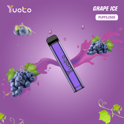 Yuoto 2500 Puffs Flavors Vaporizer Pen Kit 23 flavors 5% 1200 mAh Μπαταρία μίας χρήσης Mongo Ice Δημοφιλές στην Ινδία