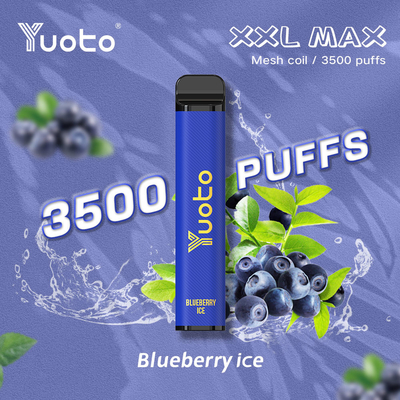 XXL MAX 3500 ξεφυσά τη μίας χρήσης Vape νικοτίνη σπειρών 5% 2% πλέγματος πάγου βακκινίων Yuoto