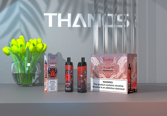 5% νικοτίνη Yuoto Θάνος 5000 σπείρα πλέγματος Hookah 14ML 650mAh μανδρών ριπών με τον τύπο Γ