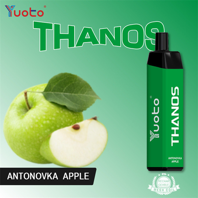 Τύπος Γ επανακαταλογηστέο Yuoto Θάνος 5000 ριπές μίας χρήσης Vape 14ml Ε υγρό 650mAh