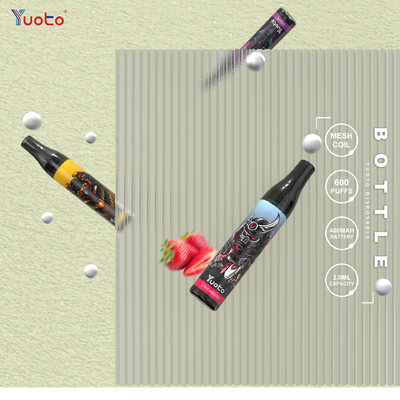 600 μίας χρήσης γεύση Ecigarette φρούτων Vape σπειρών πλέγματος μπουκαλιών 2%Nic 2ml 400mAh Vape ριπών