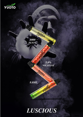 Η ΑΜΕΡΙΚΑΝΙΚΗ κορυφή πωλεί Yuoto το νόστιμο 3000puffs μίας χρήσης Ε πούρων ηλεκτρονικό τσιγάρων ριπών Vape λοβό τσιγάρων μανδρών ηλεκτρικό