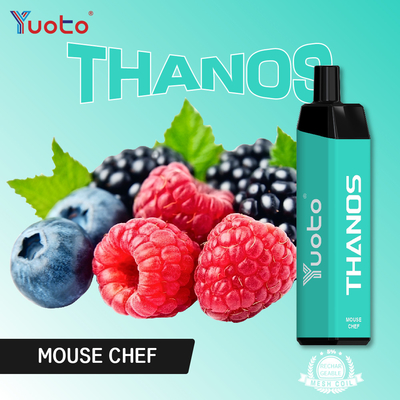 Yuoto Θάνος 14ml 5000 ριπή Vapes, μάνδρα ψεκαστήρων σπειρών πλέγματος νικοτίνης 2% 20mg