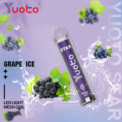 1.2ohm μίας χρήσης αστέρι Yuoto Vape 3000 ριπών με 16 χρώματα