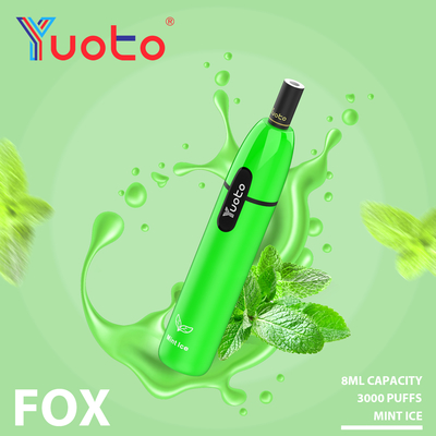 Αλεπού 3000 Vape Yuoto υλικό ε-τσιγάρο αργιλίου Alloy+PCTG τάσης παραγωγής ριπών