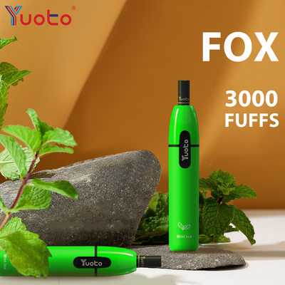 Αλεπού 3000 Vape Yuoto υλικό ε-τσιγάρο αργιλίου Alloy+PCTG τάσης παραγωγής ριπών