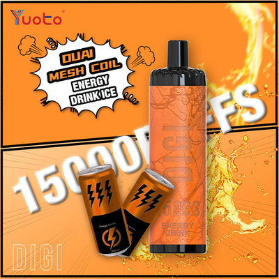 YUOTO κατασκευαστής DIGI 15000 Puffs Daul Mesh Coil Vape ρυθμιζόμενη ροή αέρα MTL και DTL