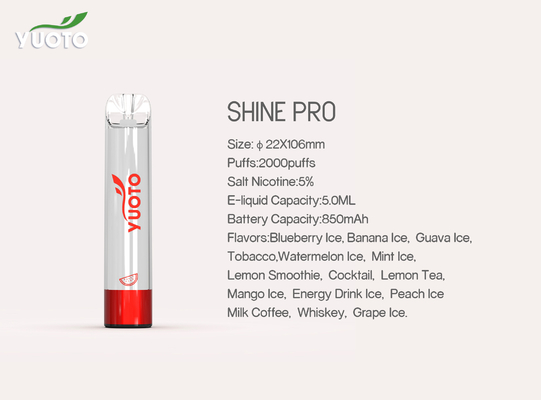Ριπές μίας χρήσης Vape 50g Indictor 2000 των ζωηρόχρωμων οδηγήσεων ελαφρύ