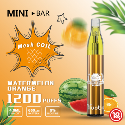Μίας χρήσης κασέτα φραγμών 1200puff Vape Yuoto μίνι αναπληρώσιμη
