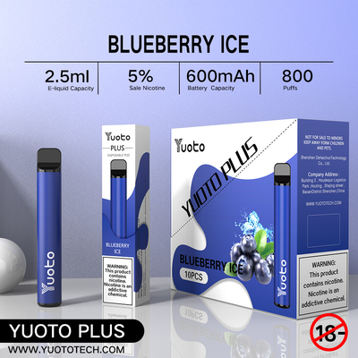 7W-12W μίας χρήσης Ε Cig Vape 100% αρχικό Yuoto συν 800 τη ριπή 3.5V
