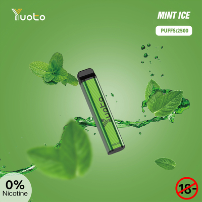 SS304 Yuoto XXL 2500 μίας χρήσης μπαταρία Vape 1650mAh ριπών για χαλαρώνει το φραγμό ριπών