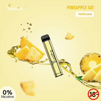 SS304 Yuoto XXL 2500 μίας χρήσης μπαταρία Vape 1650mAh ριπών για χαλαρώνει το φραγμό ριπών