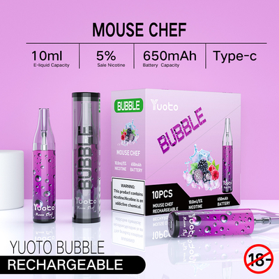 Η φυσαλίδα 4000puffs 650 Yuoto mah 10ml επανακαταλογηστέο πλέγμα vape yuoto μίας χρήσης κουλουριάζει μη οδηγημένη αποσύνδεση
