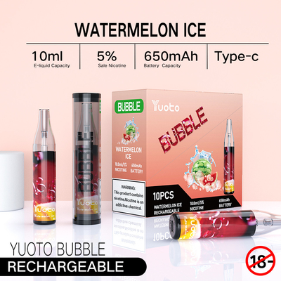 Φυσαλίδα 4000puffs 650 Yuoto falvor καρπουζιών της Αυστραλίας Κίνα μίας χρήσης επανακαταλογηστέο vape σπειρών πλέγματος mah 10ml