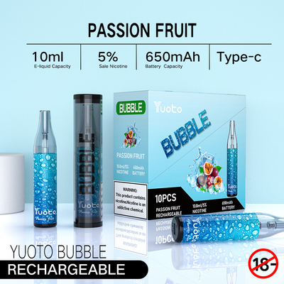 Η καυτή salling φυσαλίδα 4000puffs 10ml 650 Yuoto γεύσης της Ρωσίας μίας χρήσης επανακαταλογηστέο πλέγμα vape mah κουλουριάζει yuotovape