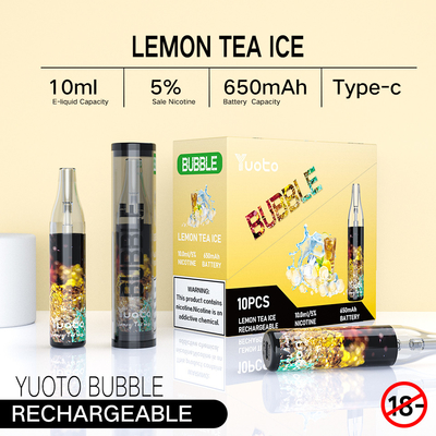 Φυσαλίδα 4000puffs 650 Yuoto μίας χρήσης επανακαταλογηστέος ατμός colada pina μη αποσύνδεσης vape σπειρών πλέγματος mah 10ml ecig