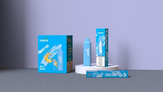 EMC ROHS MSDS Yuoto 1500 μίας χρήσης μπαταρία 48g Vape 2-5%Mg 800mAh ριπών