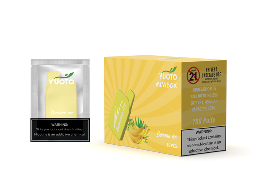 Μίνι πλαίσιο 700 ριπές Vape Yuoto 15 γεύσεις 2,3 μιλ. ικανότητας χυμού