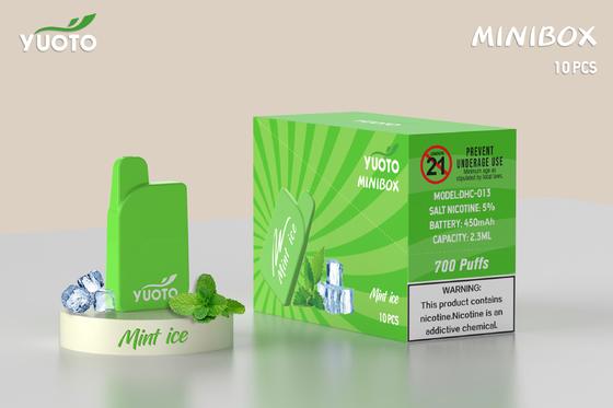 Μίνι πλαίσιο 700 ριπές Vape Yuoto 15 γεύσεις 2,3 μιλ. ικανότητας χυμού